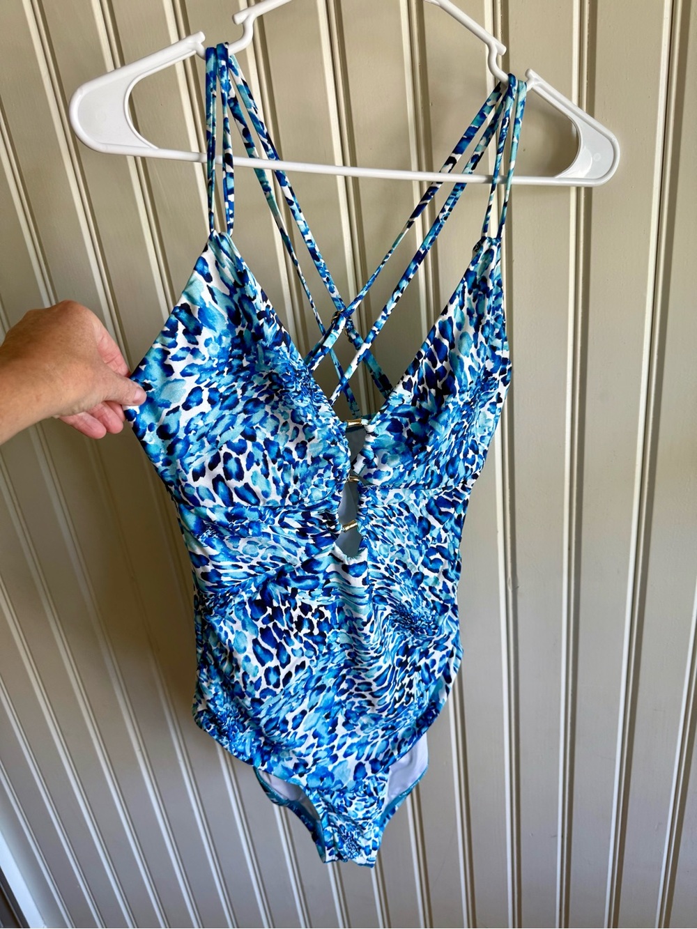 La Blanca Blue Print Suit